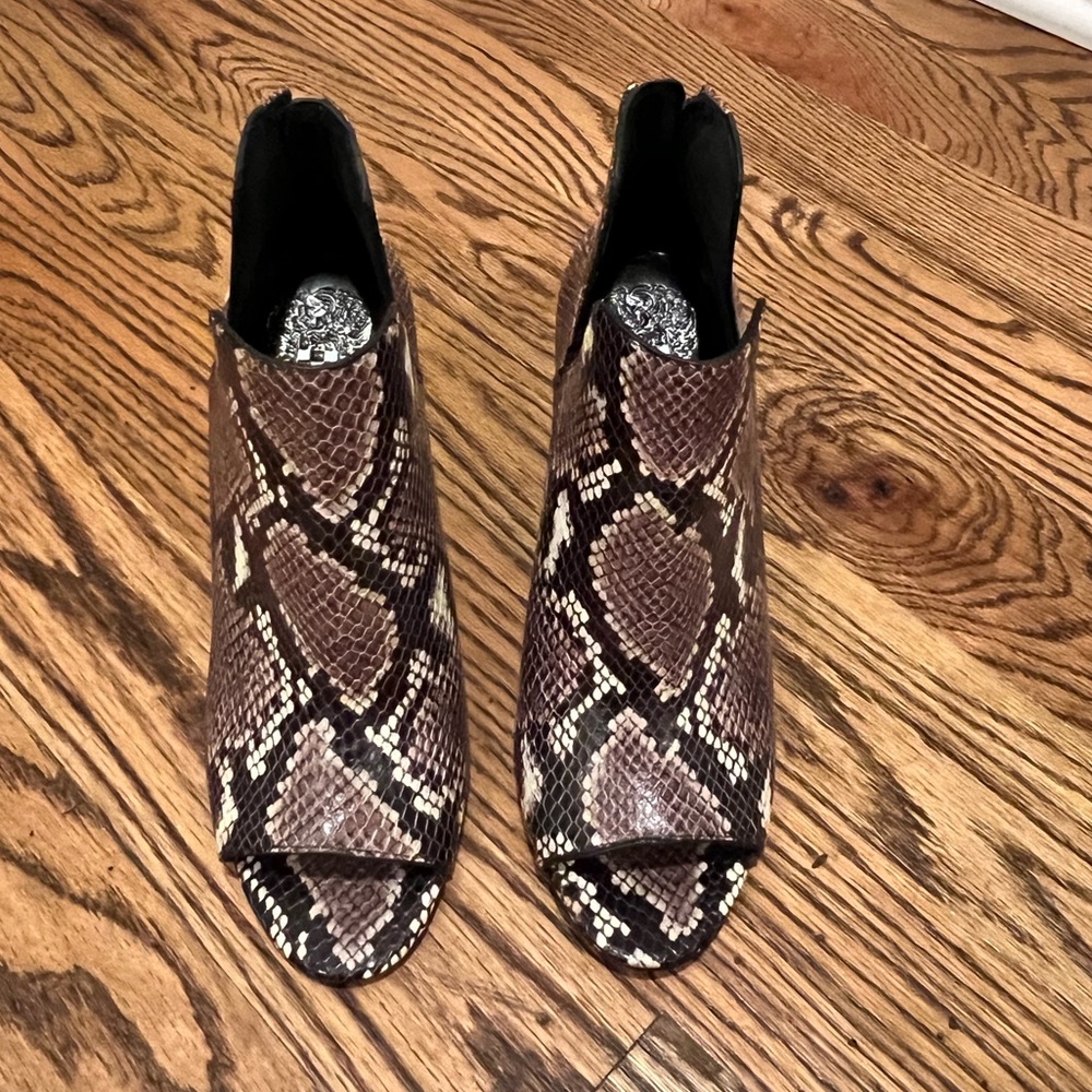 Never worn, Vince Camuto open toed booties. Size 6.5